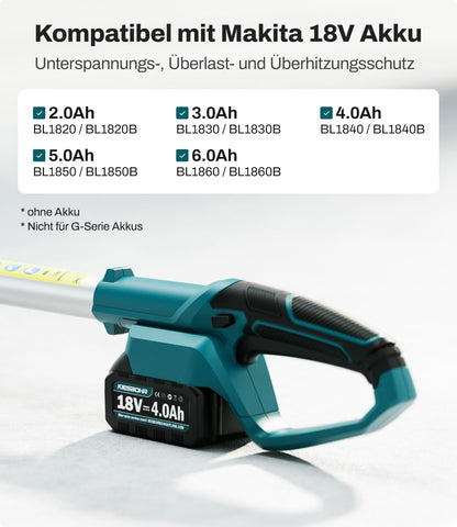 KIESBOHR CSL401 Akku-Teleskop-Heckenschere für Makita 18V, 41 cm