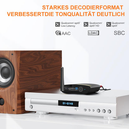 1Mii Bluetooth 5.3 HiFi Empfänger LDAC aptX HD – Schwarz