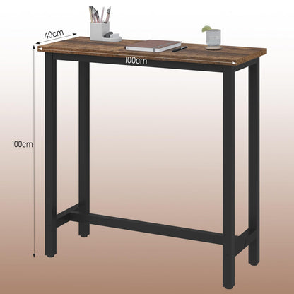 WOLTU Bartisch Stehtisch – Vintage Holzoptik 100x100x40cm