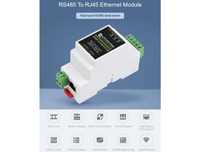 Waveshare RS485 zu RJ45 Ethernet Converter Serial Server mit PoE