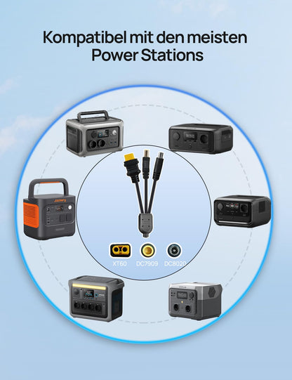 ECO-WORTHY 200W Faltbares Solarpanel für Powerstation und Camping