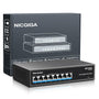 NICGIGA 8-Port Gigabit PoE+ Switch, 120 W, unmanaged, lüfterlos, Metallgehäuse