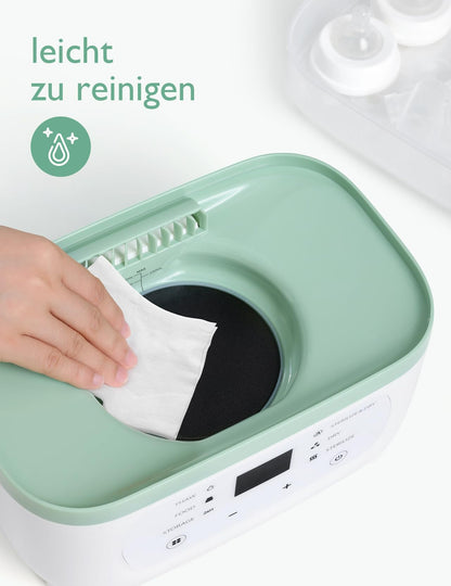 Momcozy Dampfsterilisator für Babyflaschen, 3-in-1 mit Trocknung