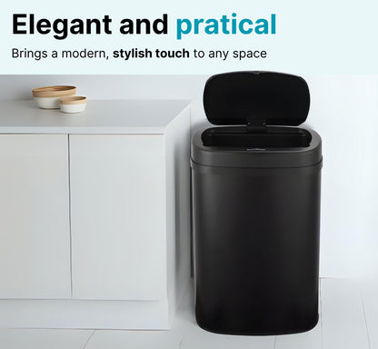 Five Stars® Sensor-Mülleimer 60L Edelstahl Schwarz