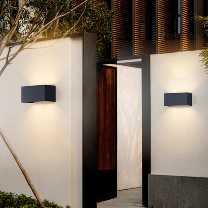 Klighten LED Wandleuchte 24W Up Down, IP65, 3000K, Anthrazit