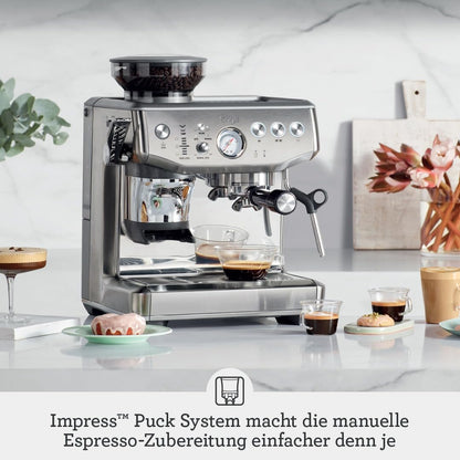 Sage The Barista Express Impress Siebträgermaschine mit Mahlwerk