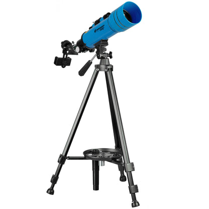 Bresser Junior Linsenteleskop 70/400 für Kinder mit Rucksack, blau