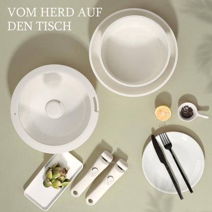 GiPP Topfset 11-teilig mit abnehmbarem Griff, Induktion, weiss