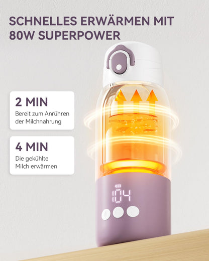 Comfyer BW01 Tragbarer Flaschenwärmer für Baby, 12000 mAh Akku
