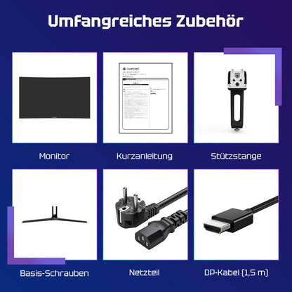 Amzfast AMZG27C1 Pro Curved Gaming Monitor - 27" FHD 240Hz