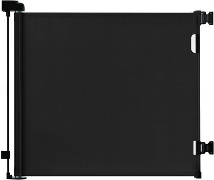 derimkcoa Treppenschutzgitter ausziehbar 0–140 cm, schwarz, Netzgitter ohne Bodenschiene