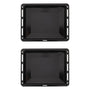 ICQN Backblech-Set emailliert 460 x 370 x 30 mm für Backofen & Herd, zwei emaillierte Bleche mit abgerundeten Kanten
