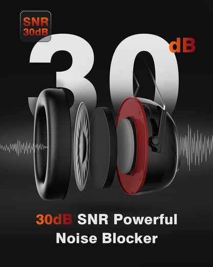 Doohoeek Bluetooth Kapselgehörschutz, 30 dB SNR, 120 h Betriebszeit