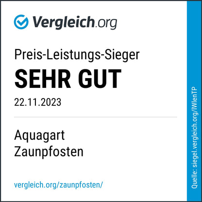 Aquagart Z-Profil Zaunpfosten 2 m verzinkt 10 Stück Bandstahl 1,5 mm