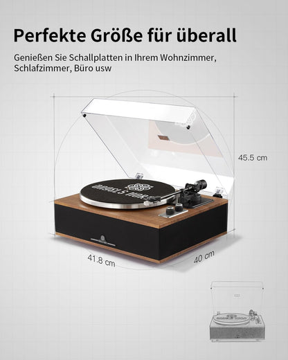 ANGELS HORN vintage Plattenspieler Bluetooth – externe Lautsprecher