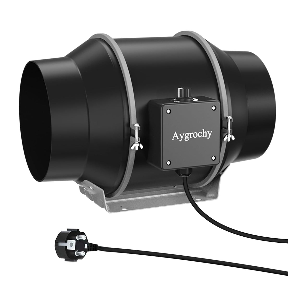 Aygrochy EC Motor Regelbar Rohrventilator - 125mm 416m³/h zur effizienten Luftregulierung in Lüftungskanälen.