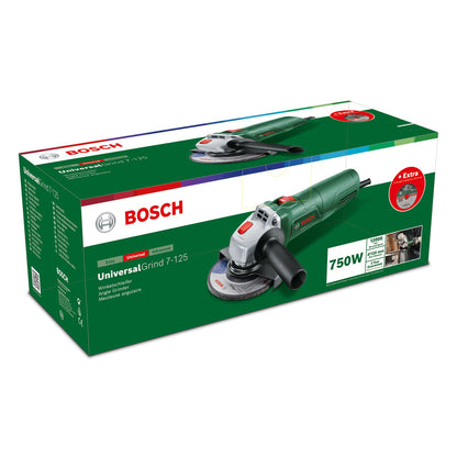 Bosch UniversalGrind 7-125 Winkelschleifer 750 W mit Trennscheiben