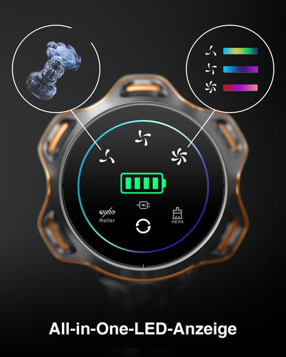 Bulelink G10-R Akku-Staubsauger kabellos 550 W mit LED-Display