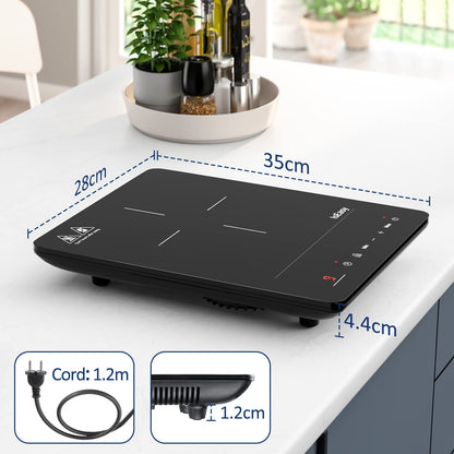 IsEasy Induktionskochfeld 1 Platte 2100 W, tragbar, schwarz