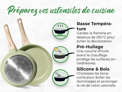 JUST PERFECTO Induktion Töpfe & Pfannen Set PTFE-/PFOA-frei – 21-tlg. Grün