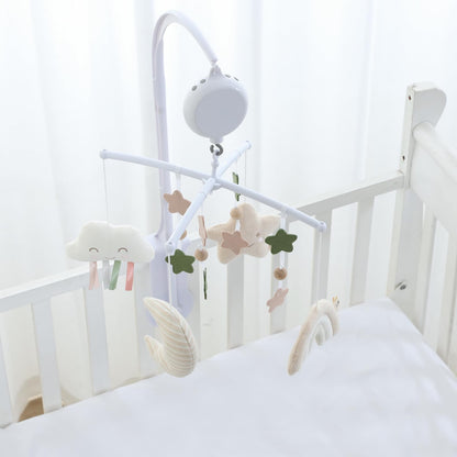 COTTONBEBE Baby Mobile mit Spieluhr, 35 Melodien, Regenbogen