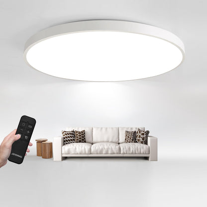 JDONG LED Deckenleuchte 90W Ø78cm - Dimmbar mit Fernbedienung. Runde, weiße Deckenleuchte zur flexiblen Raumbeleuchtung.