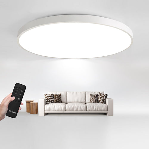 JDONG LED Deckenleuchte 90W Ø78cm - Dimmbar mit Fernbedienung. Runde, weiße Deckenleuchte zur flexiblen Raumbeleuchtung.