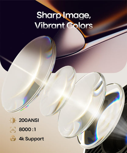 Magcubic Mini Beamer, 4K unterstützt, WiFi 6 & BT 5.4, Grau