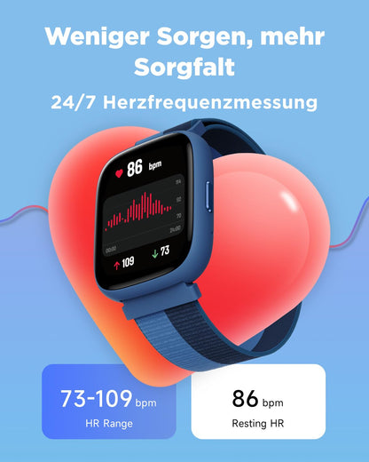 BIGGERFIVE BRAVE 2 Kinder-Smartwatch, 1,8-Zoll-Touchscreen, IP68