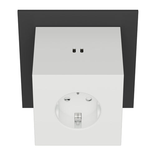 Avolt Square 2 Design Steckdosenwürfel USB-C - Weiss: Weisser, quadratischer Würfel mit USB-C Ports für die Stromversorgung.
