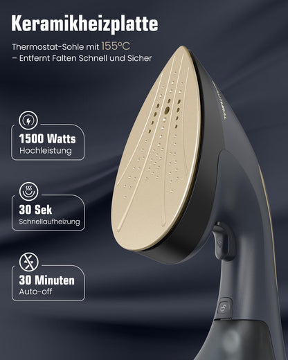 BEAUTURAL Dampfglätter & Bügeleisen 2-in-1, 1500 W, 200 ml