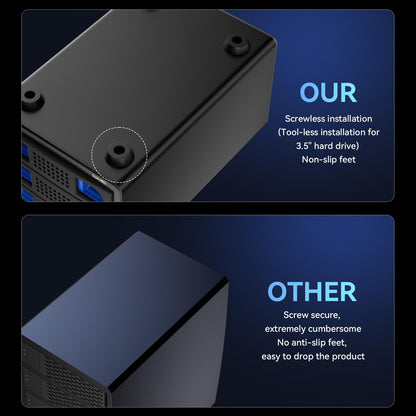 SwissTech 3 Bay HDD/SSD Gehäuse USB 3.0 - Alu für 2.5"/3.5" Laufwerke