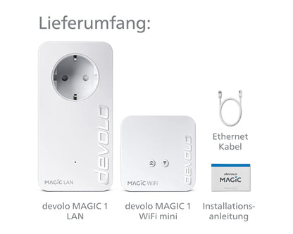 devolo Magic 1 WiFi mini Starter Kit, Powerline Adapter, 1200 Mbit/s
