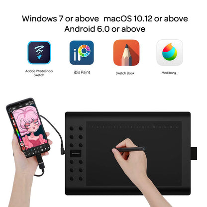 GAOMON M106K PRO Digitales Zeichentablett – für PC & Android