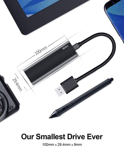 Netac ZSlim Externe SSD 250GB USB-C 3.2 Gen2 Aluminium
