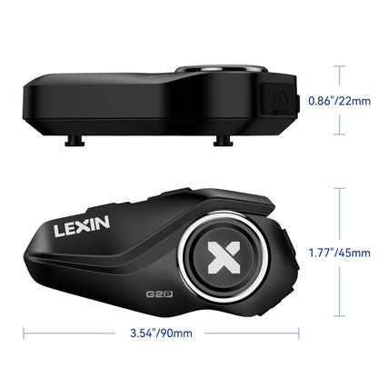 LEXIN G2P Motorrad Bluetooth Headset für 2 bis 6 Personen, Doppelpack