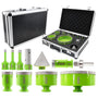 FACHLICH Diamant Fliesenbohrer Set – 11-tlg. 6-110mm mit Fingerfräser. Diamantbohrer für präzise Löcher in Fliesen.
