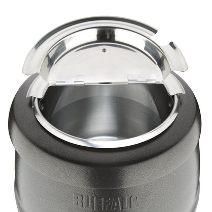 Buffalo Suppenkessel 10 Liter – elektrischer Buffet-Wärmer, Graphitgrau