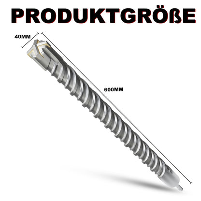 METOTY SDS Plus Bohrer 40 x 600 mm Hammerbohrer für Beton und Stein