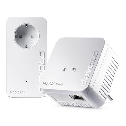 devolo Magic 1 WiFi mini Starter Kit, Powerline Adapter, 1200 Mbit/s in Weiss
