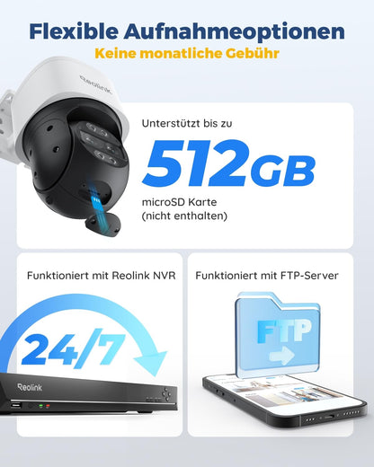 Reolink TrackMix PoE 4K PTZ Überwachungskamera mit Dual-Objektiv