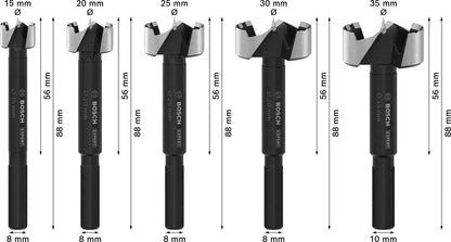 Bosch EXPERT Wood Forstnerbohrer Set 5-teilig, Ø 15–35 mm