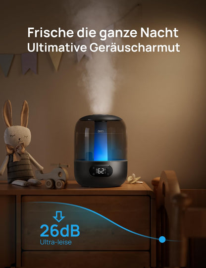 DREO Kaltnebel-Luftbefeuchter Ultraschall 3L Top-Fill DR-HHM006