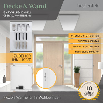 Heidenfeld HF-HP106-3 Infrarot Heizkörper - 1000 Watt