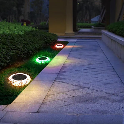 INTELAMP Solarleuchten Garten 6 Stück RGB Warmweiss mit Fernbedienung