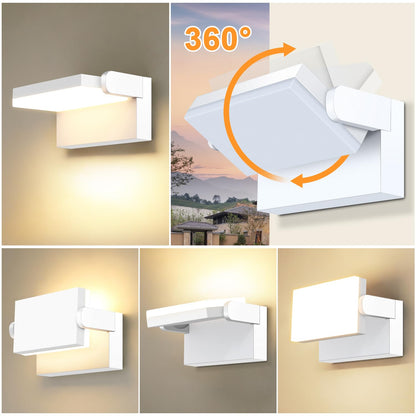 ledmo 60W LED Wandleuchte aussen schwenkbar IP65 - Warmweiss