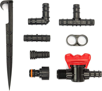 Sellnet Tropfrohr 16 mm druckkompensiert 100 m Tropfbewässerung Set