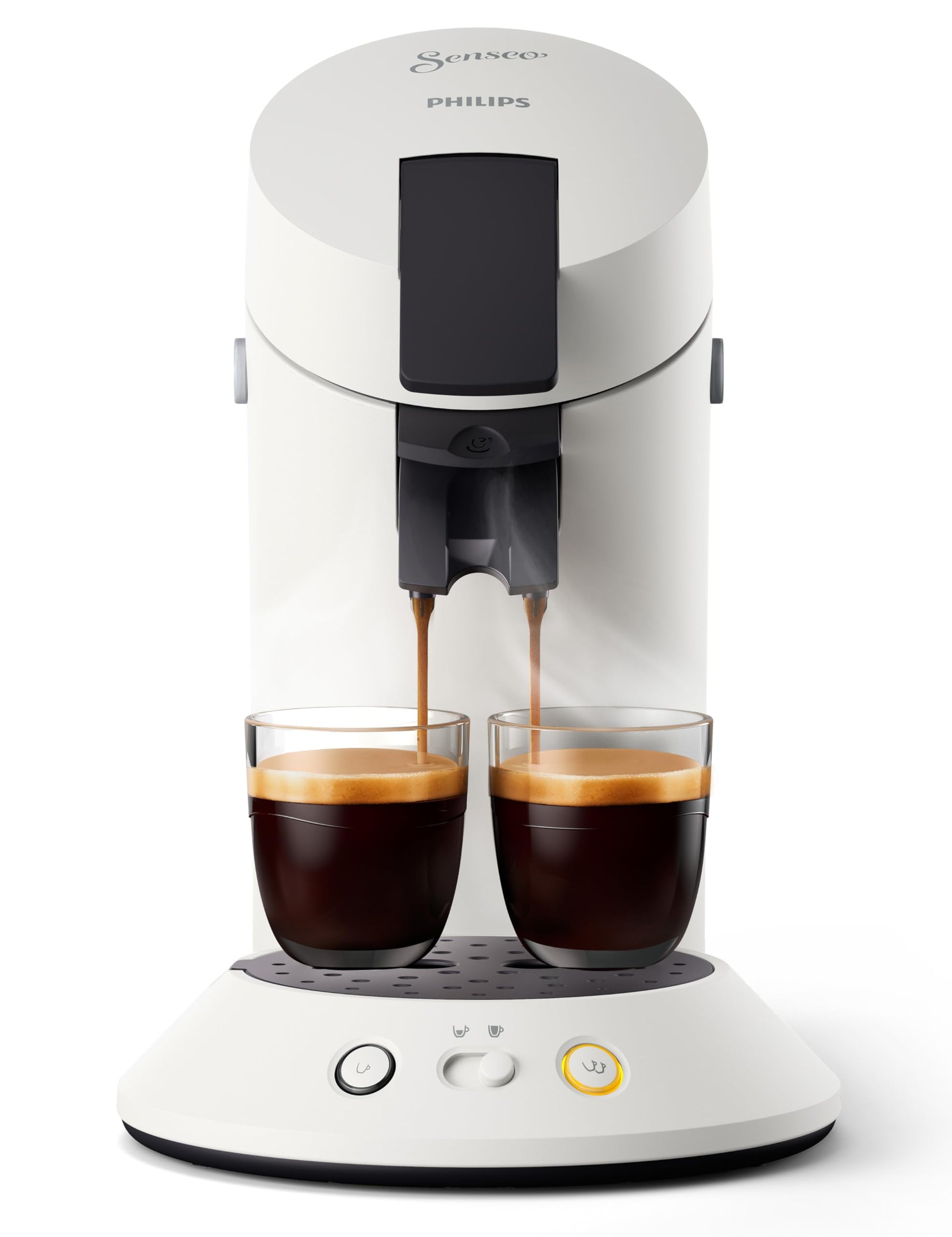 Philips Senseo Original Plus Pad-Kaffeemaschine - CSA210/10, kompakte schwarze Maschine. Brüht Kaffee aus Kaffeepads.