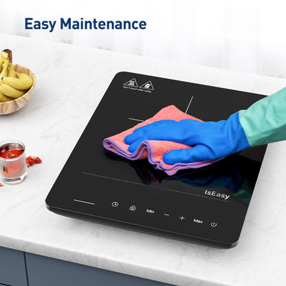IsEasy Induktionskochfeld 1 Platte 2100 W, tragbar, schwarz