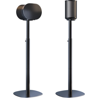 PUTORSEN Lautsprecherständer für SONOS Era 100 & Era 300, Schwarz, höhenverstellbarer Bodenständer aus Metall